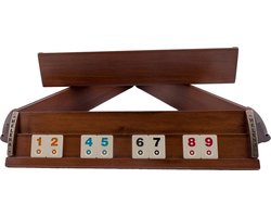 Handgemaakte rummy speelset - Okey - 100% Hout - Luxe uitgave - Inclusief tas - Rummi - Bordspel - Okey Takimi