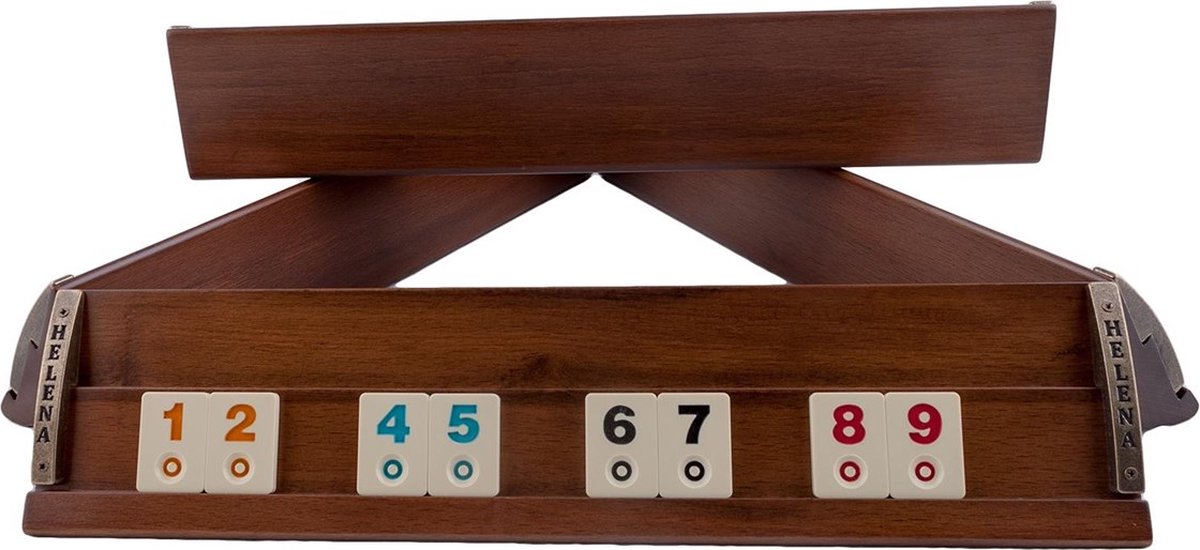 Set de jeu de rummy fait main - Okey - 100% Bois - Édition de luxe - Sac inclus - Rummi - Jeu de société - Okey Takimi