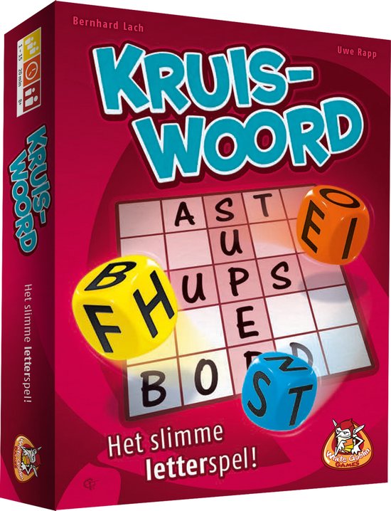 White Goblin Games - Kruiswoord - Dobbelspel - 1 tot 15 spelers - met letters & scoreblok - Voor liefhebbers van woordpuzzels - Solo of met een grote groep
