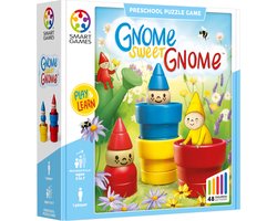 SmartGames Gnome Sweet Gnome - Houten Logisch Denkspel - 48 Educatieve Zoekuitdagingen - Solospel voor Peuters & Kleuters - Vanaf 3 Jaar