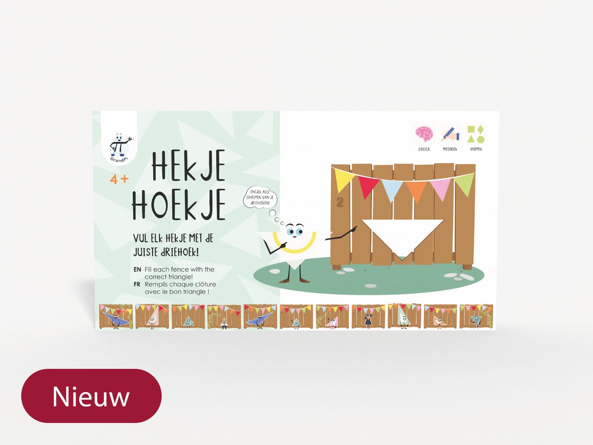 GrandPi - bordspel - educatief speelgoed - Hekje Hoekje - STEM speelgoed (Science, Technology, Engineering en Mathematics) 4+