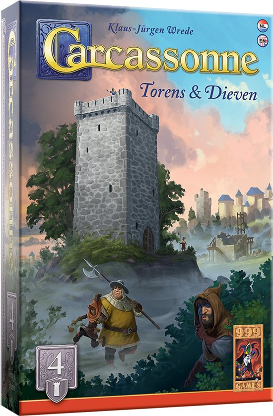 999 Games - Carcassonne: Torens & Dieven - Uitbreiding 4 - Nieuwe Versie - NL - EN