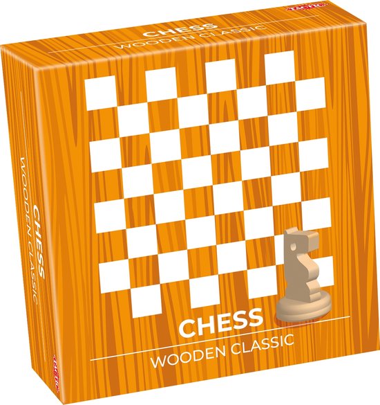 Tactic Schaken – Jeu de société – Classic Games – Jeu d'échecs en bois – 32 pièces – Dès 7 ans