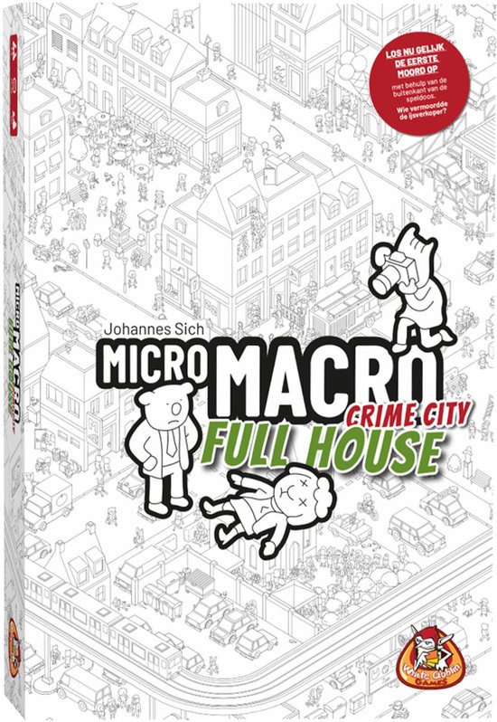 White Goblin Games - MicroMacro: Crime City – Full House - Coöperatiefspel - 1 tot 4 spelers - Samenwerken - los nu 16 misdaden op - jaar