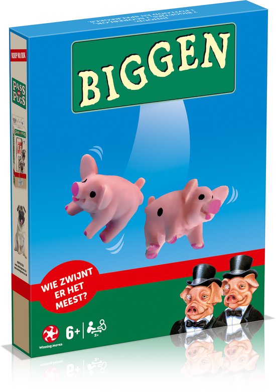 Biggen - Dobbelspel - Gooi met varkentjes als dobbelstenen