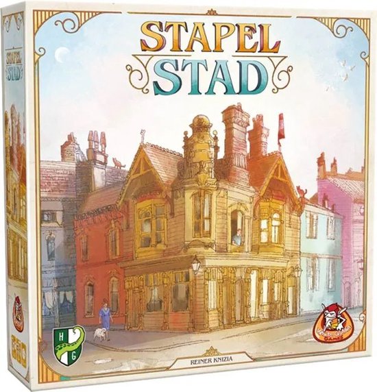 White Goblin Games - Stapelstad - familiespel - 2 tot 4 spelers - 45 minuten - jaar - 3D bouwspel