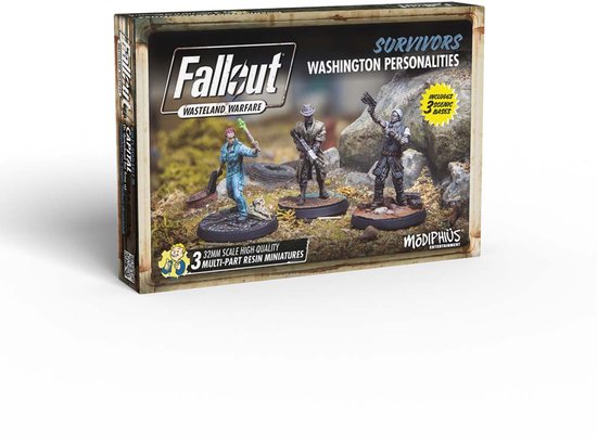Fallout: Wasteland Warfare - Survivors: Washington Personalities - Uitbreiding - Modiphius Entertainment - Ongeschilderd