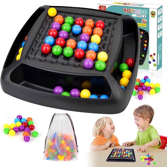 Ronte - Échiquier double duel et jeu de billes arc-en-ciel pour jeux de société