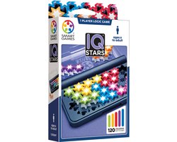 SmartGames IQ Stars - Logisch Denkspel & Reispuzzel - 120 Opdrachten met Gekleurde Sterren - Educatief Solospel - Vanaf 6 Jaar