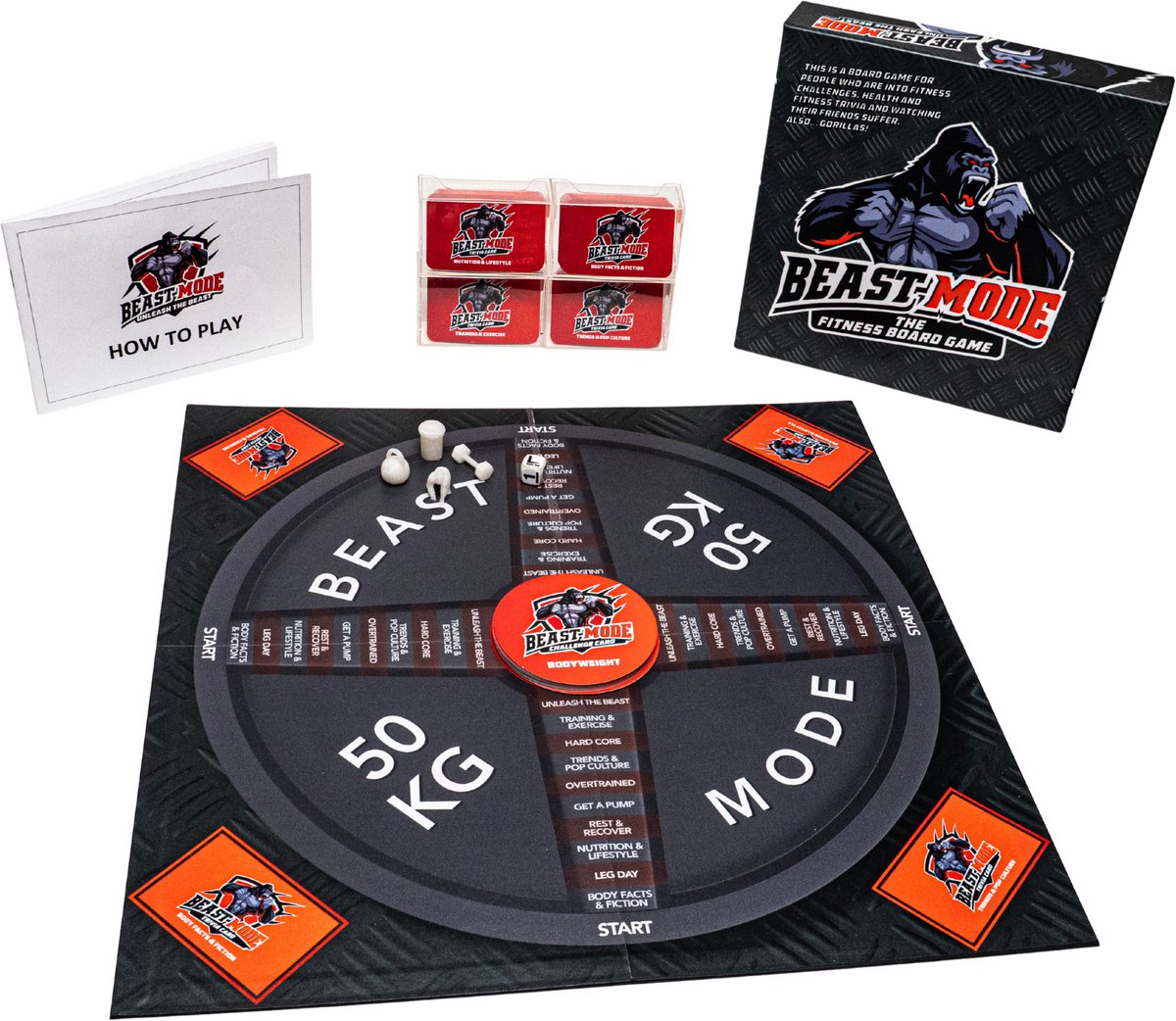 Beast Mode: The Fitness Board Game (English Only) - Jeu de société Fitness - CrossFit - Coachs sportifs - Entraînement à la maison - Éducatif - Jeu d'ambiance