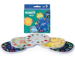 TIMIO Disk Set # 3: 5 Audio-Discs voor de TIMIO Player | Leer 12 Sprookjes Vol. 1, de Tijd, Groenten, Alfabet A-L, Alfabet M-Z | Alles in 8 Talen | Leerspeelgoed van 2 - 6 Jaar