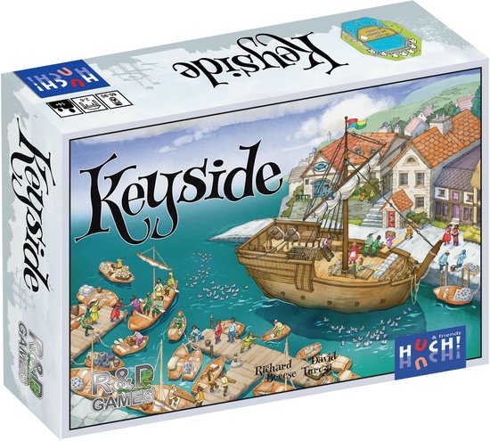 HUCH! bordspel Keyside strategie en dobbelstenen -4 spelers.