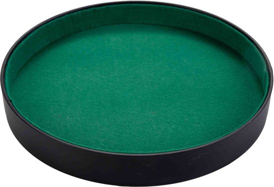 Pokerpiste 26 cm - Imitatie Leer - Ingelegd Groen Vilt - Poker & Dobbel Accessoire - Engelhart