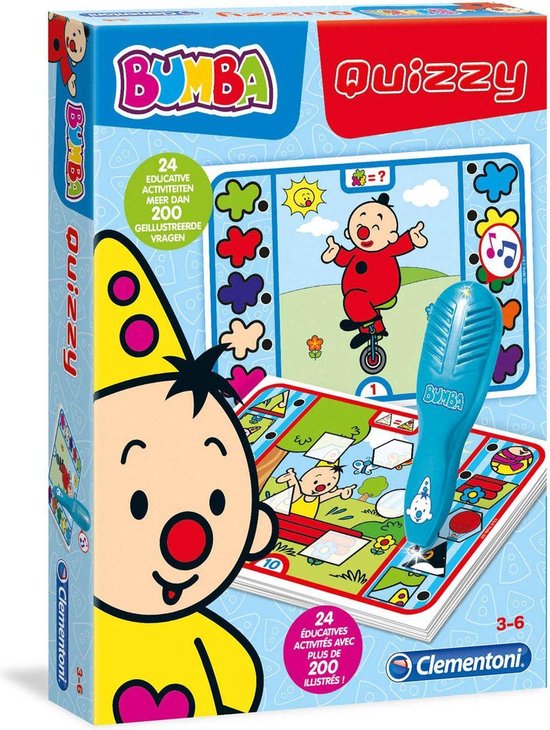 Clementoni - Bumba Quizzy - Jeu Éducatif - Avec Stylo Magique - Apprenez les Formes, Couleurs, Chiffres et Plus Encore - 3-6 ans