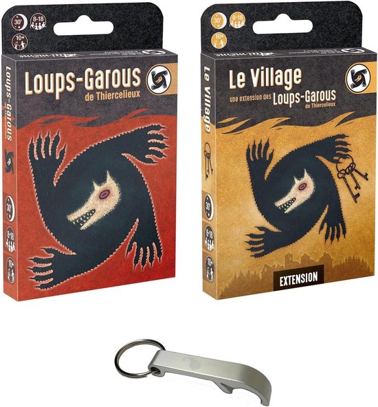 SnelShoppen - Spellen Set Garou de Thiercelieux + Le Dorf + 1 Blumie Flessenopener - Bordspel -18 Spelers, 30 Minuten, 10 Jaar en Ouders, Perfec