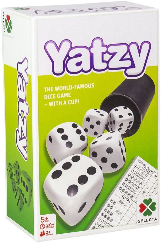 Tactic Yatzy – Jeu de dés – Jeu de combinaisons classique – Stratégique et captivant – Jeu familial – 2+ joueurs – Dès 5 ans