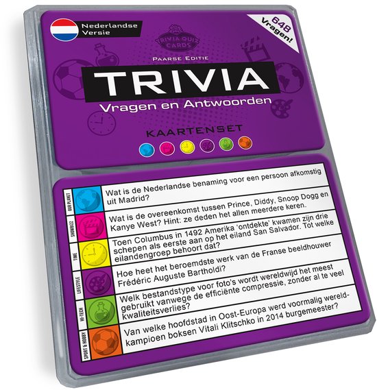 Triviant Vragen Aanvulset, Pubquiz, 648 Vraag en Antwoorden - Versie Paars Nieuw