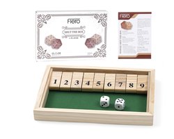 Flero Shut The Box - 1 Speler - Dobbelspel - Tactiek- en Rekenspel (1-9) - Bordspel, Educatief Speelgoed, Leerspel voor Kinderen en Volwassenen