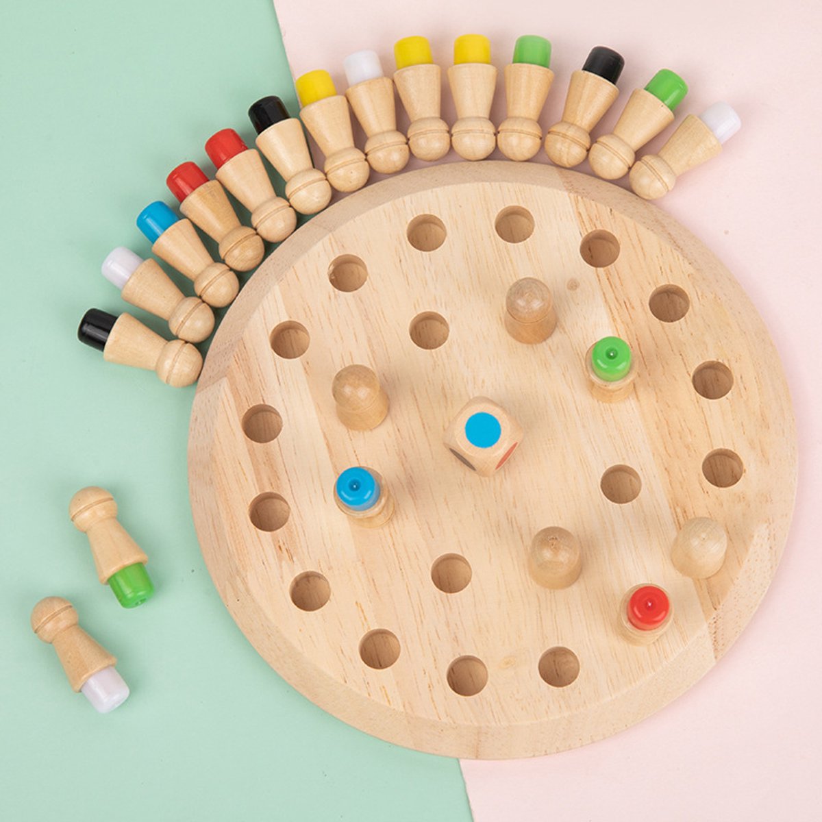 Kerstspeelgoed voor kinderen, kleurrijk geheugenschaakspel, concentratieverhogend en intelligentietrainingsspeelgoed