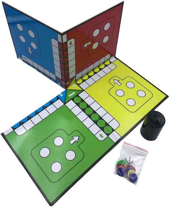 Lobbes bordspel Ludo klassiek familiespel voor kinderen en volwassenen.