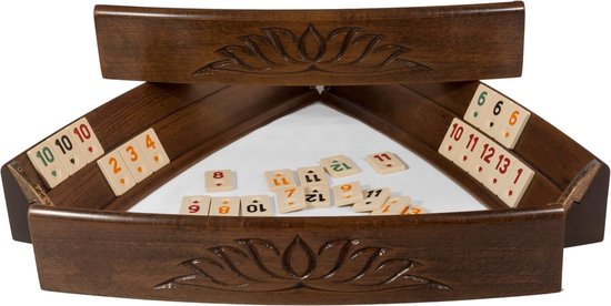 Handgemaakte Ovale Rummy Speelset - Okey - Luxe uitgave - Inclusief Tas - Rummi - Bordspel - Okey Takimi