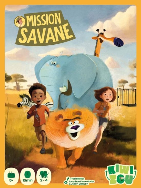 Mission Savane - Geronimo Games - Kiwizou - Kinderspel - jaar oud - van 1 tot 4 spelers