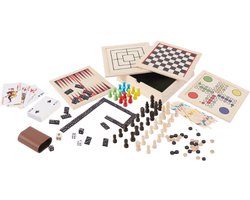 Houten Spellendoos 9-In-1 - Pocket Editie - Reisversie - Kerst - Verjaardag - Cadeau