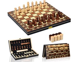 Solacis Magnetisch schaakspel - Magnetisch schaakbord - Reis schaakspel - Schaken - Schaakspel - Must have!