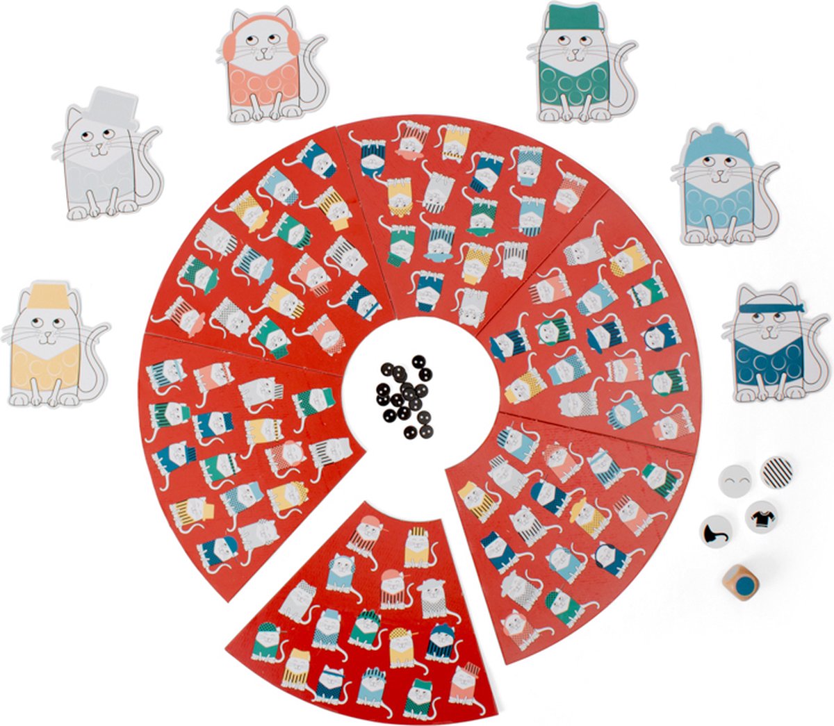 BS Toys Cats and Hats Jeu de société - Jouet d'intérieur pour enfants - 2-6 joueurs - Jouet dès 6 ans - Cadeau enfant