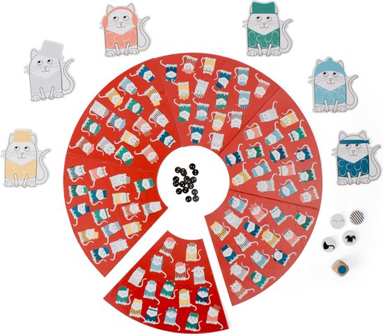 BS Toys Cats and Hats Bordspel - Kinderspeelgoed voor Binnen - 2-6 Spelers - Speelgoed Jaar - Cadeau kind