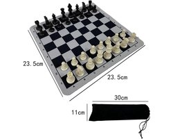 Internationale Schaakset - Reiseditie Spel - Familie Competitie - Opvouwbaar Bord - 33 x 11 x 45 cm