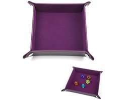 Dailygoods- Speelkubus - Opvouwbare Kubus - Fluwelen Voering - Dobbelschaal - Perfect voor Bordspellen - Duurzaam en Robuust - Dobbelbakje