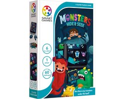 SmartGames Monsters Hide & Seek - Compact Logisch Denkspel - 60 Educatieve Monster Uitdagingen - Reisspel & Solospel - Vanaf 6 Jaar
