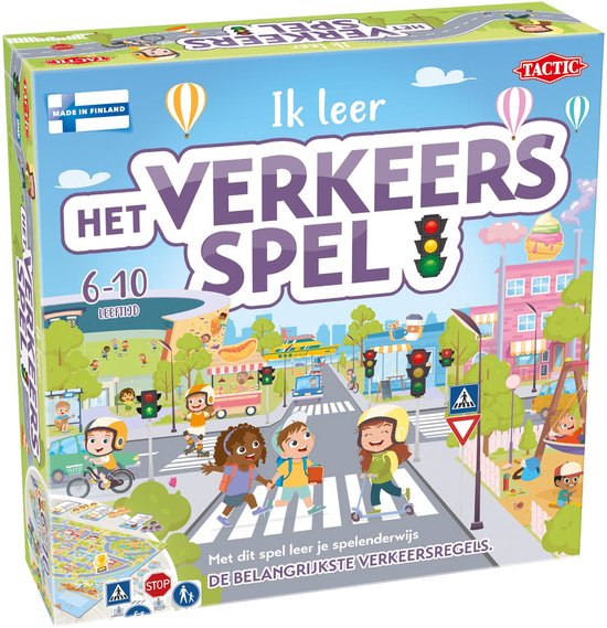 Tactic Ik Leer: Het Verkeersspel – Bordspel – Educatief – Leerzaam Spel over Verkeersregels en Verkeersborden – 2 tot 4 Spelers – Jaar