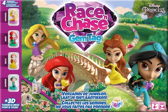 Disney - Disney Princess Race 'n Chase Gem Tag - Familiespel - Bordspel