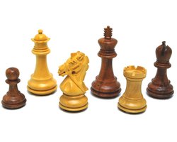 HOT Games schaakstukken set Rein Knight handgesneden hout 96mm.