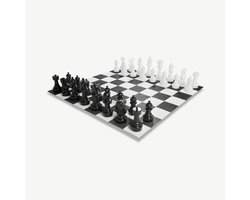 XL Buiten Schaakspel - Koning 30 cm - Incl. Kunststof Vloer 140 x 140 cm