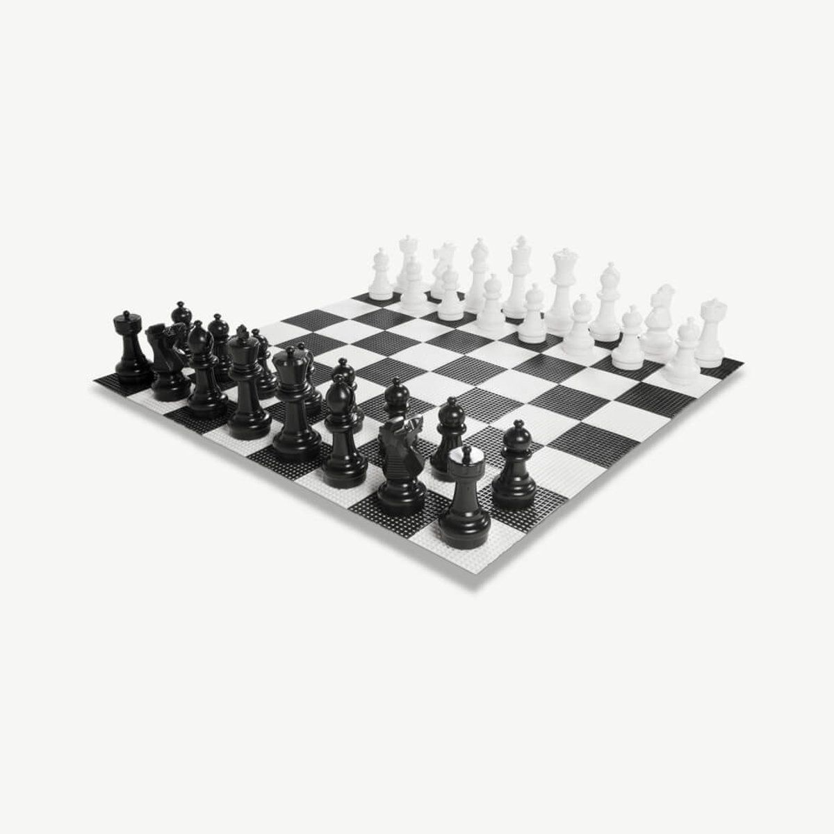 Jeu d'échecs d'extérieur XL - Roi 30 cm - Incl. échiquier en plastique 140 x 140 cm