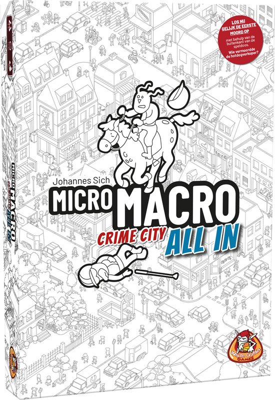 White Goblin Games - MicroMacro: Crime City - all-in - Coöperatiefspel - 1 tot 4 spelers - Samenwerken - los nu 16 misdaden op - jaar