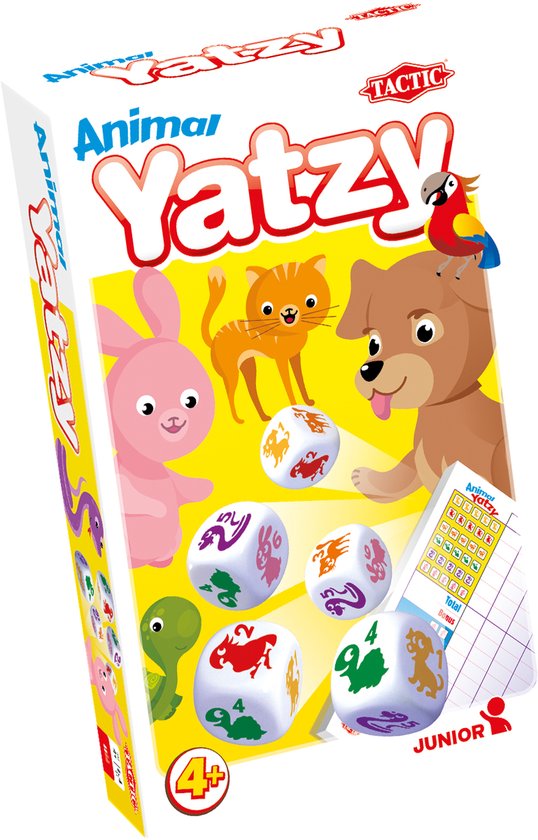 Tactic Dieren Yatzy – Bordspel – Compacte Editie – Dobbelspel voor Jong en Oud – Jaar – 2 of Meer Spelers