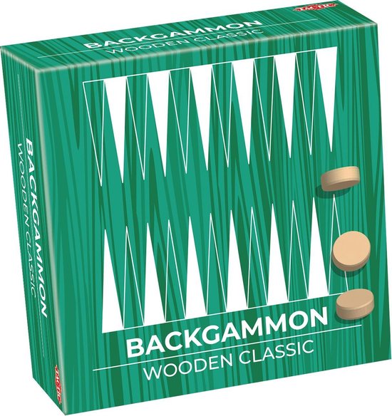 Tactic Backgammon – Bordspel – Classic Games – Houten Strategiespel – jaar