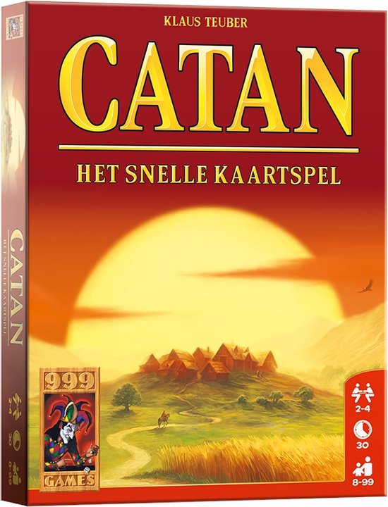 999 Games - Catan: Het Snelle Kaartspel - Vlot kaartspel -4 spelers, gebaseerd op Catan - Gezelschapsspel - Familiespel - Klein cadeautje