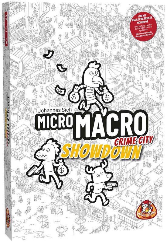 Showdown — White Goblin Games - Jeu coopératif - 1 à 4 joueurs - Coopération - Résolvez 16 enquêtes - Dès 10 ans - MicroMacro: Crime City