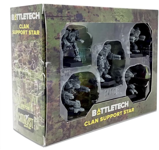BattleTech: Clan Support Star - Wargame - Miniatures - Miniatuurspel - 5 Mechs - Catalyst Game Labs