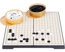 Reis Go Spel Magnetisch – Opklapbaar Bord 28 x 28 cm – Met Opbergcompartiment – Strategisch Bordspel voor Onderweg – Engelhart