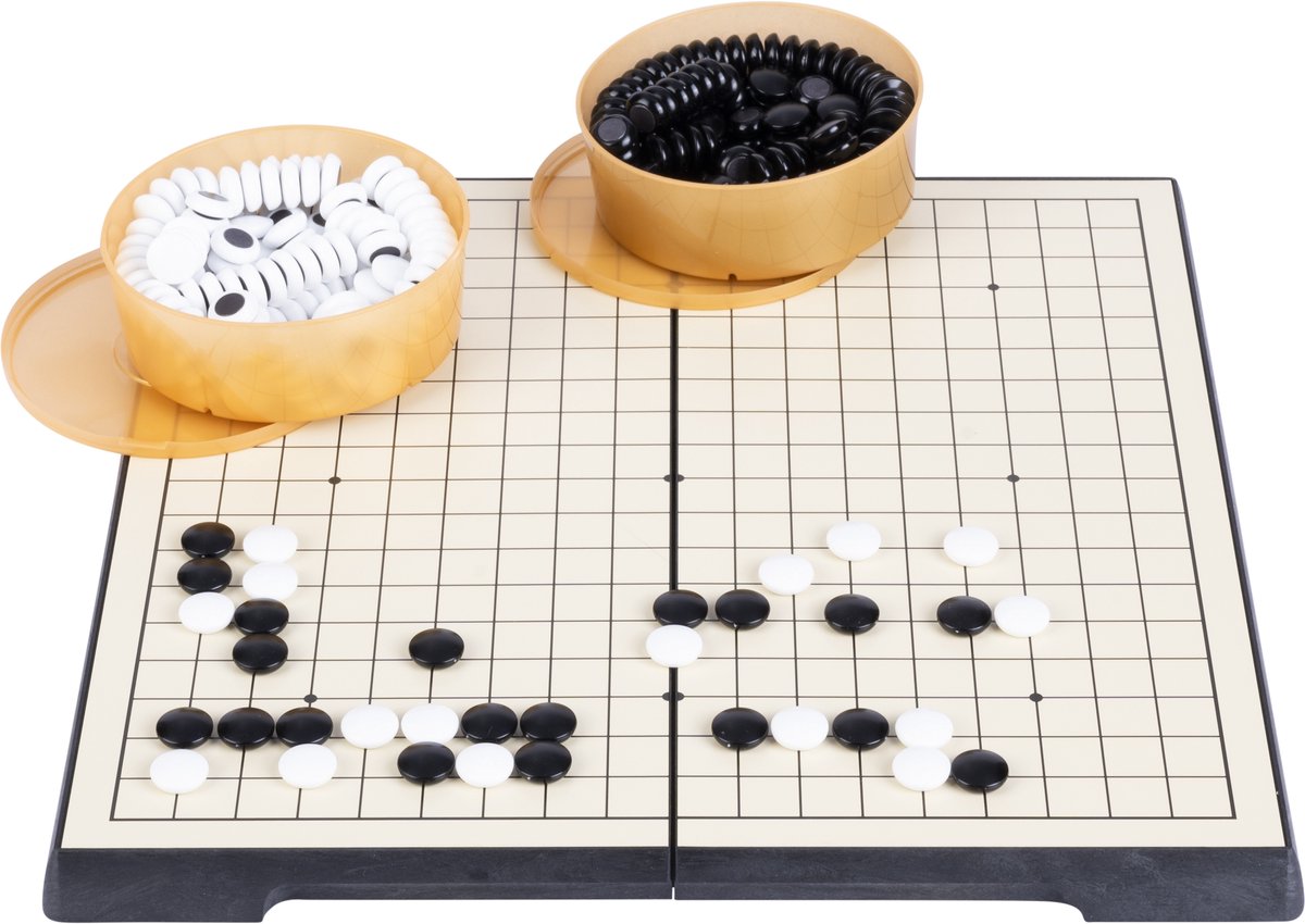 Jeu de Go de Voyage Magnétique – Plateau Pliable 28 x 28 cm – Avec Compartiment de Rangement – Jeu de Société Stratégique pour les Déplacements – Engelhart