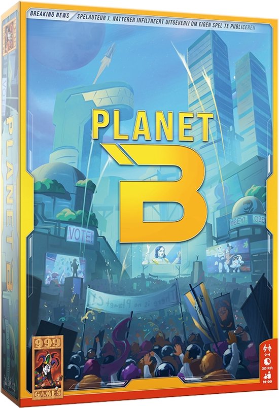 999 Games - Planet B - Jeu de société - Jeu expert plein d'humour - Thème dystopique avec un clin d'œil appuyé