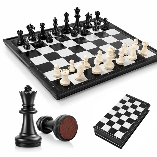 BOTC Magnetisch Schaakbord met Schaakstukken - Opklapbaar - Schaakspel - Schaakset - Chess Set