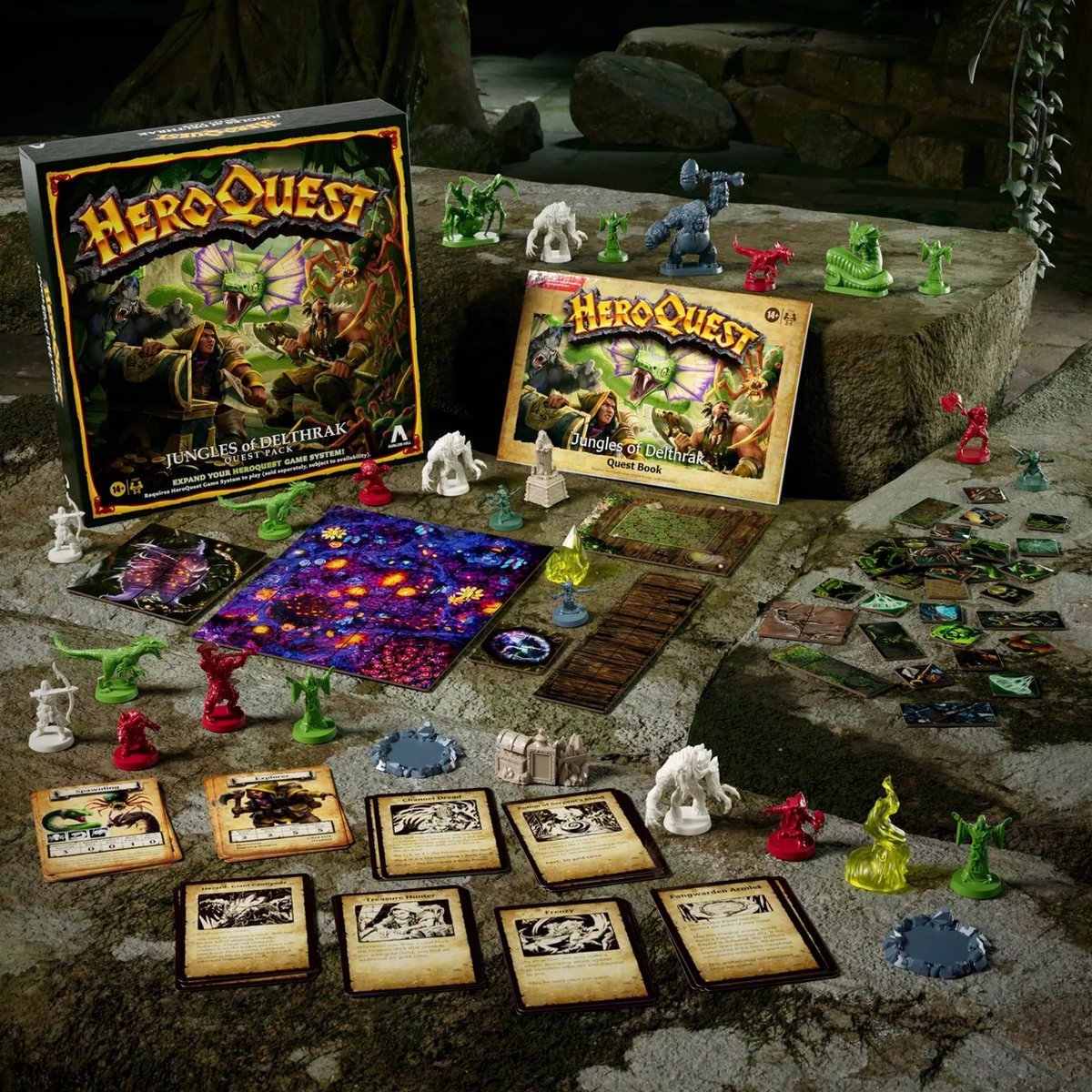 Hasbro HeroQuest Board Game Expansion Jungles of Delthrak Quest Pack *English Version* et accessoires