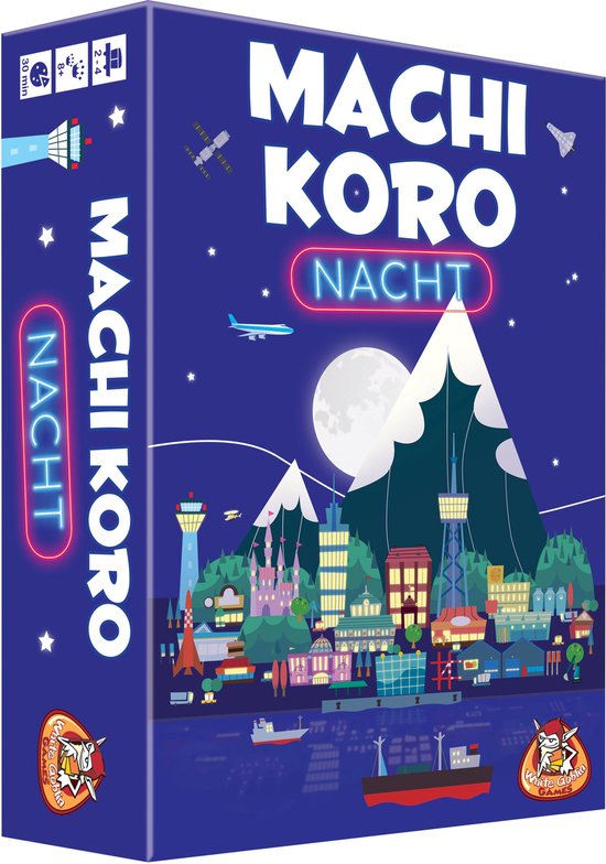 White Goblin Games - Machi Koro Nacht - familiespel - 2 tot 4 spelers - 30 minuten - jaar